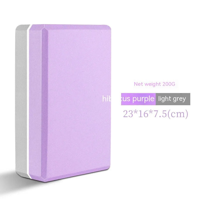 High-density EVA yoga block in mint green colour showing its rectangular shape and flat sides.