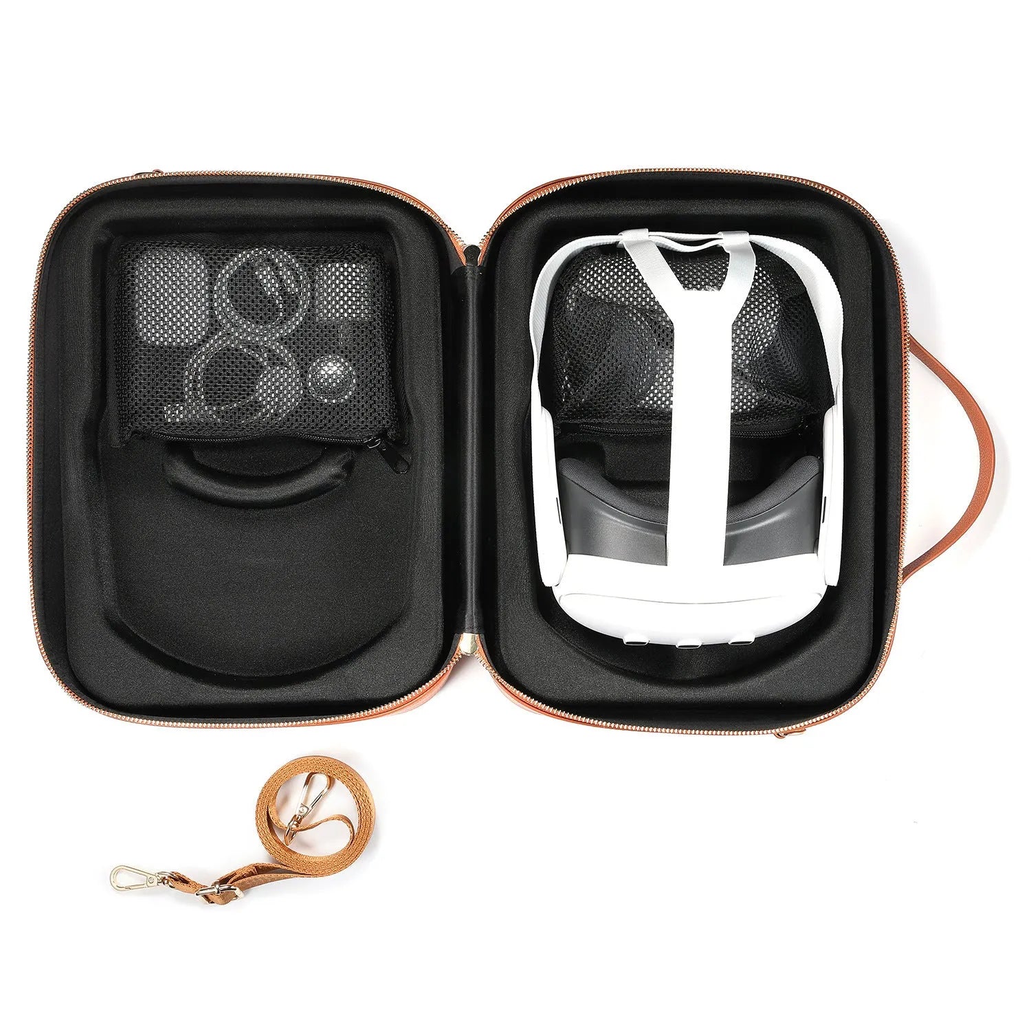 Vision Pro MR storage box in superfiber fabric with dimensions 32.5cm by 24.5cm by 11.5cm
