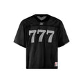 Men's loose fit retro street style t-shirt in black, shown on a model.