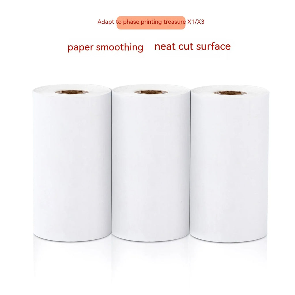 Three rolls of 57mm width thermal paper for small printers in open box