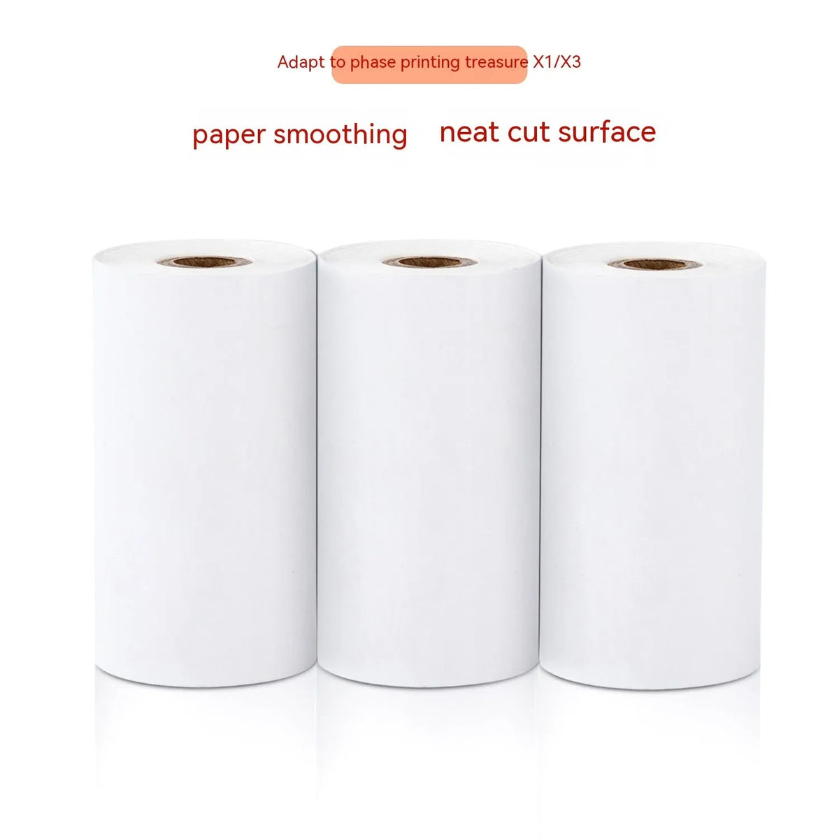 Three rolls of 57mm width thermal paper for small printers in open box