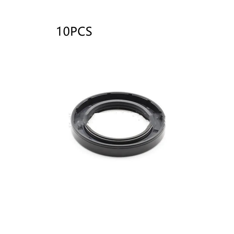AG100 motorcycle engine oil seal kit with carbon steel frames and rubber sealing elements in multiple sizes