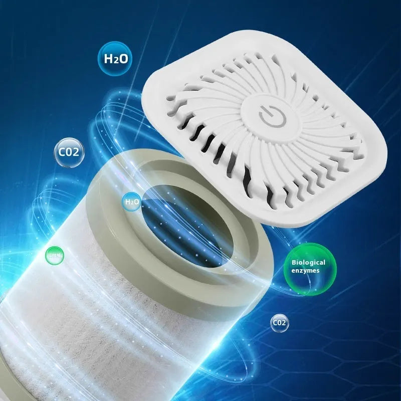 USB mini car air purifier in black or white colour for small spaces