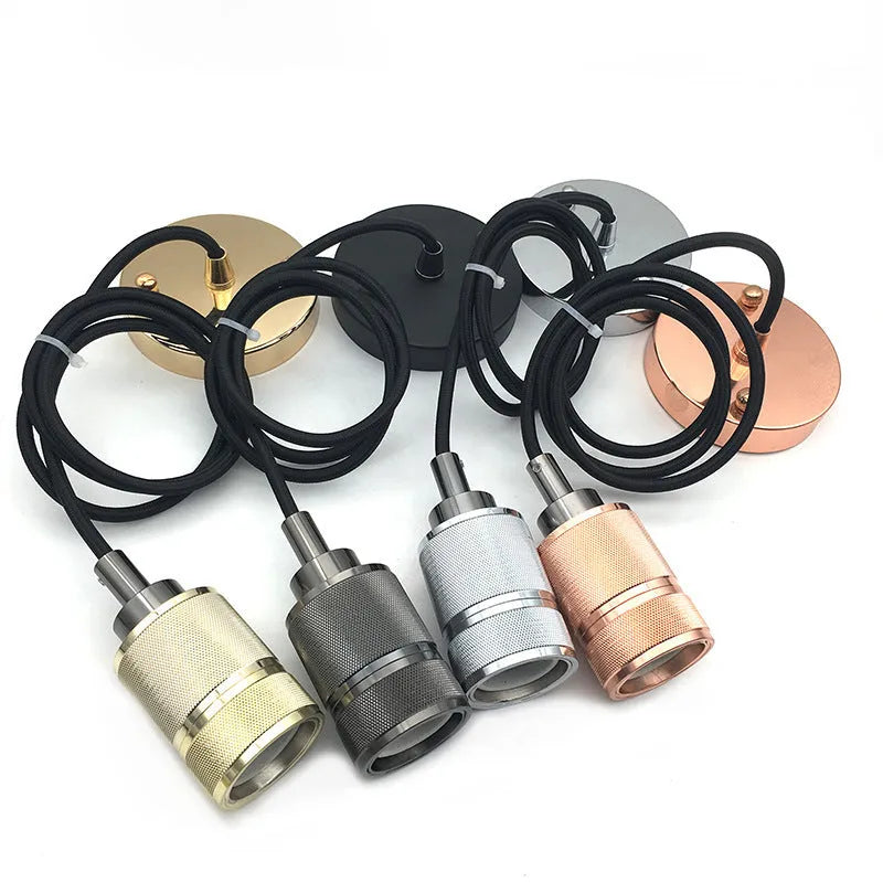 DIY retro chandelier assembly ceiling light with hardware components and multiple colour finish options