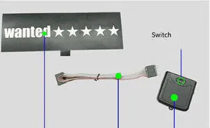 Electroluminescent car window sticker with 0.5mm thickness and 12V power connection cable