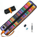 Wooden coloured pencil set for oily painting with 50 colours in wooden case