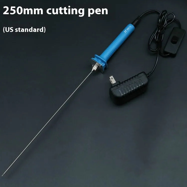 Blue electric heating cutter pen with plastic handle for cutting foam board and polystyrene materials