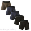 Men's cotton boxer briefs in solid colours, antibacterial breathable seamless hip lifting body shaping, sizes M-5XL