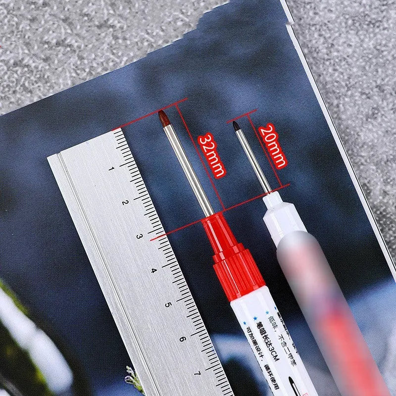 Woodworking oil marker pen with quick-drying ink in black, red, blue, and green colours