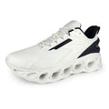 Men's low-top casual sports shoes in black with breathable mesh upper and lace-up closure.
