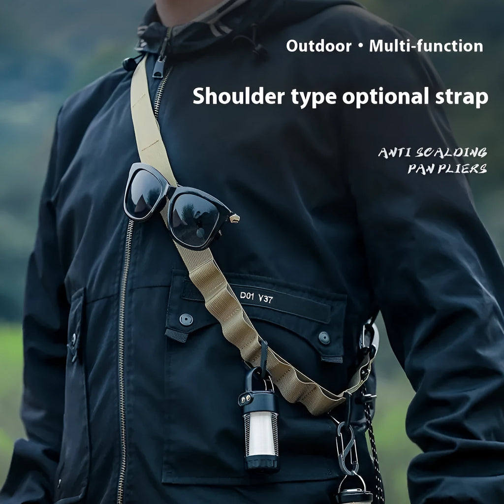 130cm hanging rope clothesline storage belt in black or khaki colour with adjustable clasp closure