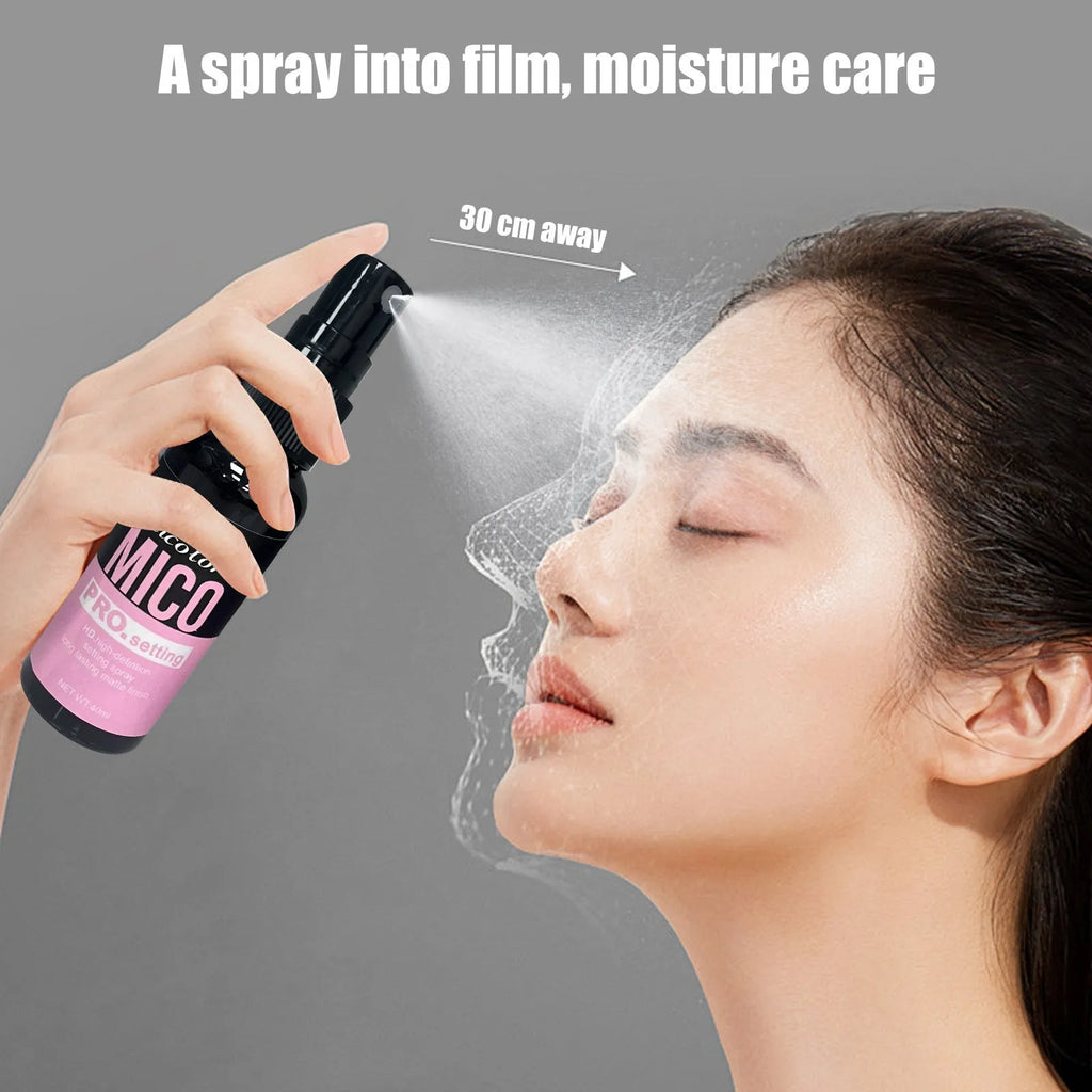 Makeup primer and finishing spray two-in-one product with 45ml and 40ml bottles