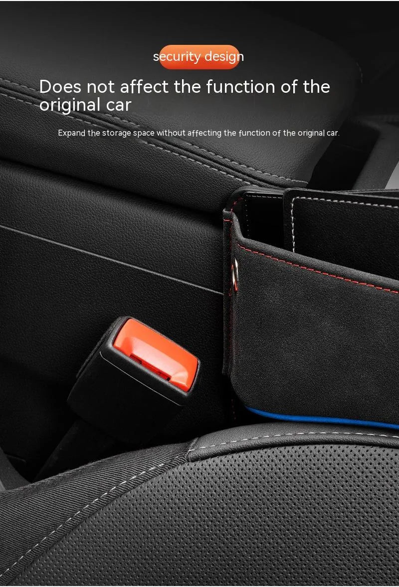 Leather car seat storage box organiser in five colour options