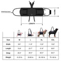 Black Oxford cloth dog harness with leg support and adjustable breast strap