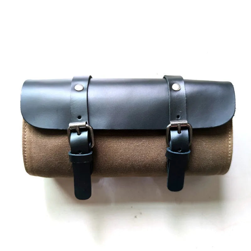 Camel Bag Knight retro cotton messenger bag for motorcycle helmets in Army Green