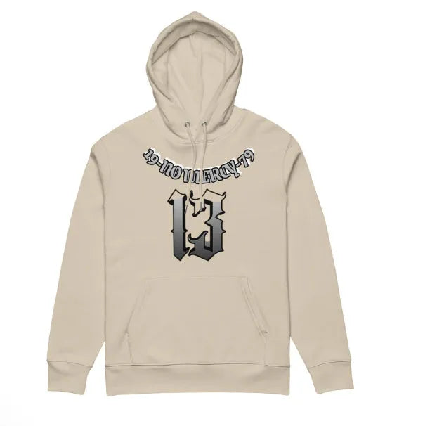 Fleece-lined polyester hooded sweater in loose fit pullover style