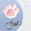 USB rechargeable infrared cat teaser toy with keychain measuring 5x2.5cm in black or pink plastic