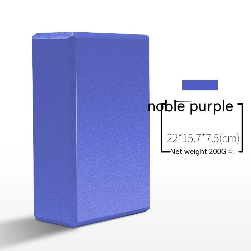 High-density EVA yoga block in mint green colour showing its rectangular shape and flat sides.