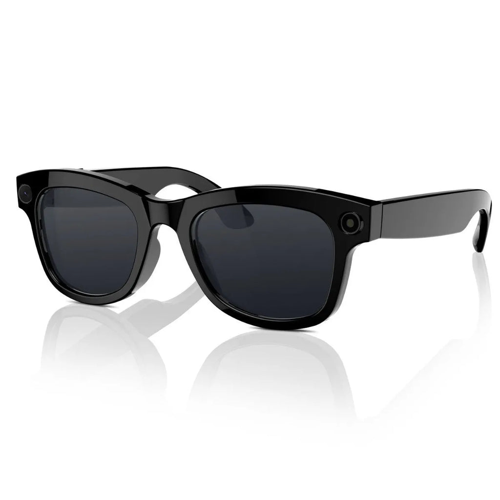 M01 HD camera AI translation smart video glasses with black lens option showing wearable design