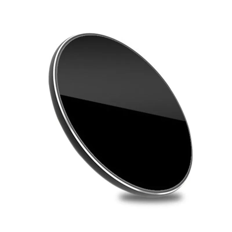 Ultra-thin aluminium alloy wireless charger in golden colour with LED indicator light