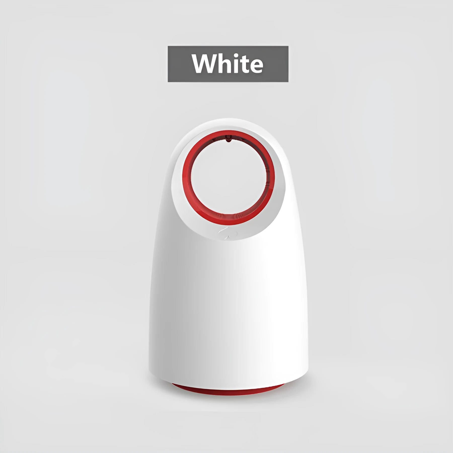 Black or white silent UV mosquito killer on a table with USB cable, dimensions 12x12x21.5cm.