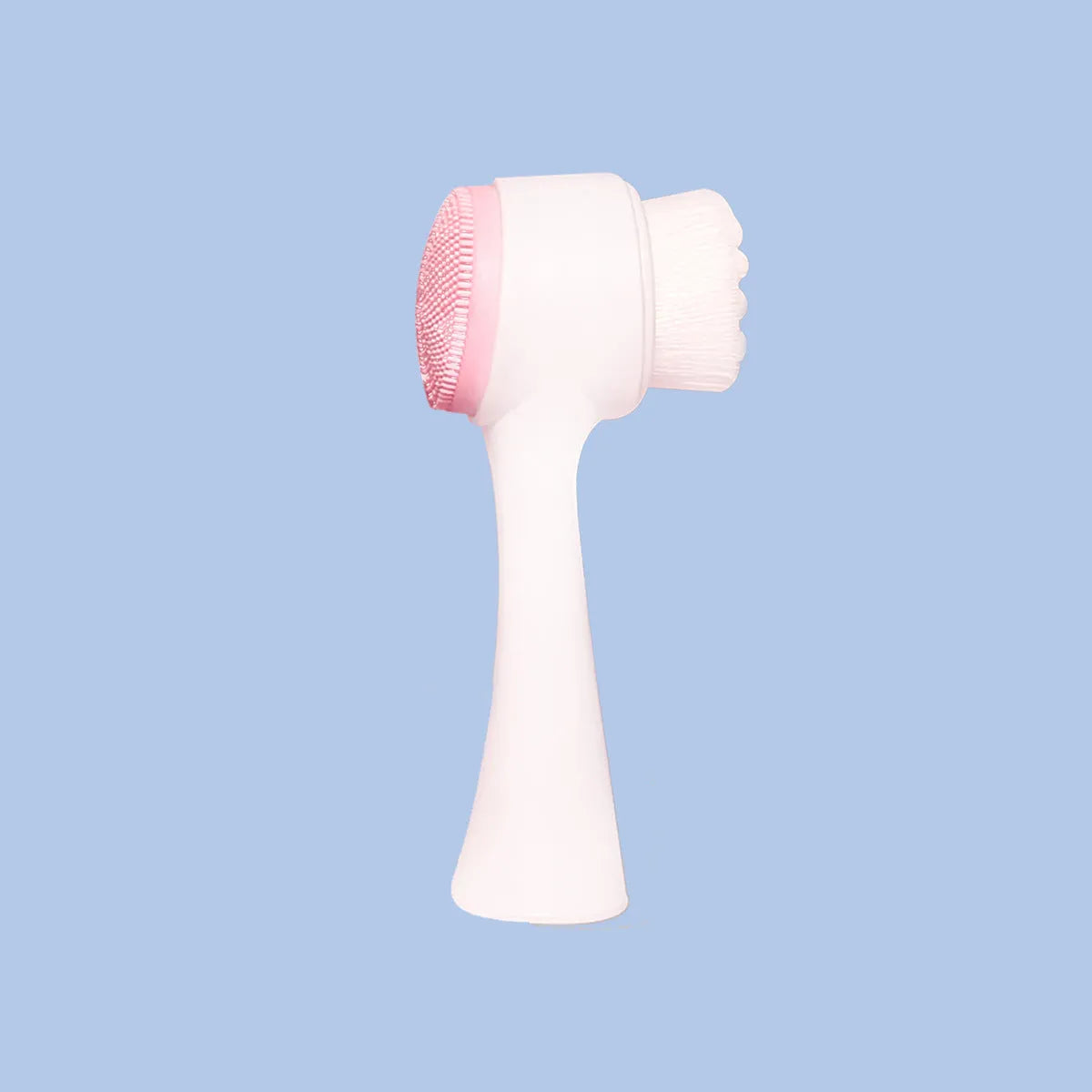 Facial brush set with coral fleece hair band and nylon bristles in multiple colour options