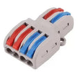 SPL 42 and SPL 62 style quick wire connectors with fire-insulated shell for 0.08-4.0mm² cables.