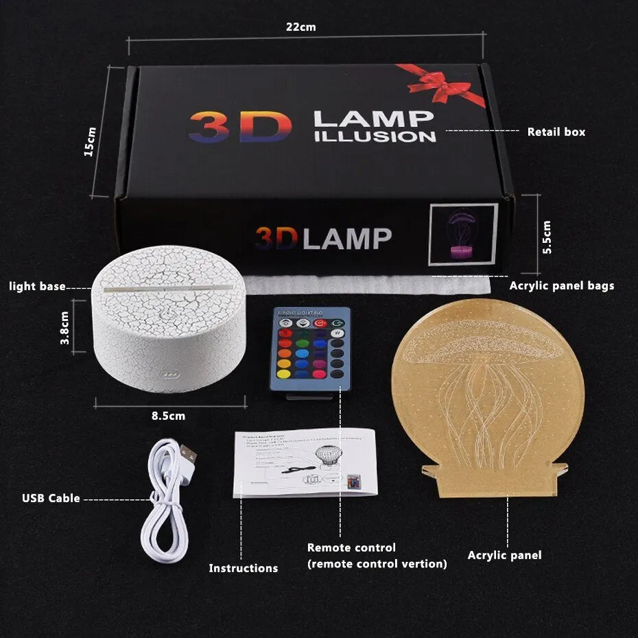 Cartoon airplane night light with acrylic shade and touch control.