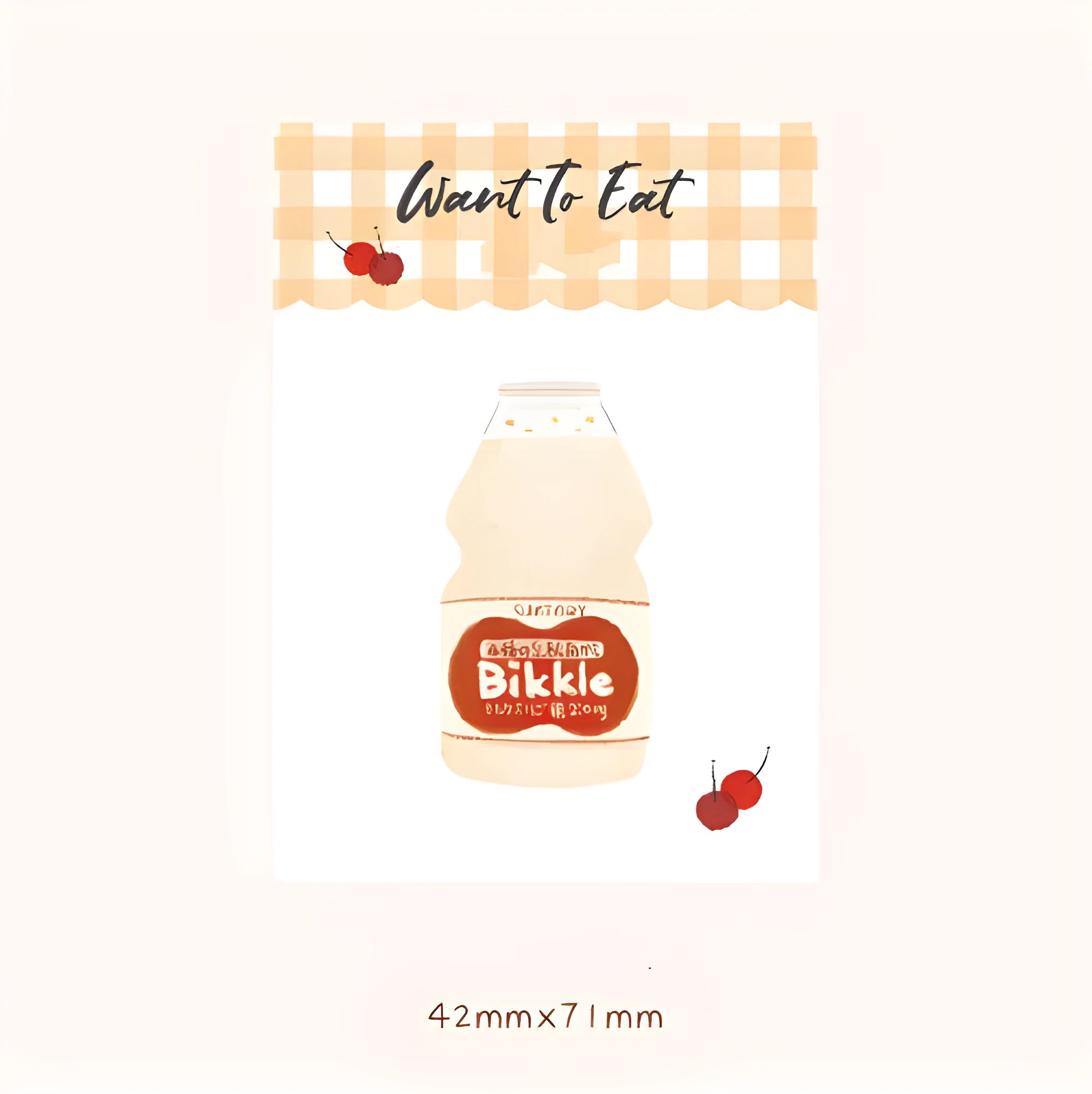 Food-shaped A5 notepad with bread, tomato, and yogurt designs, 85mm by 120mm.