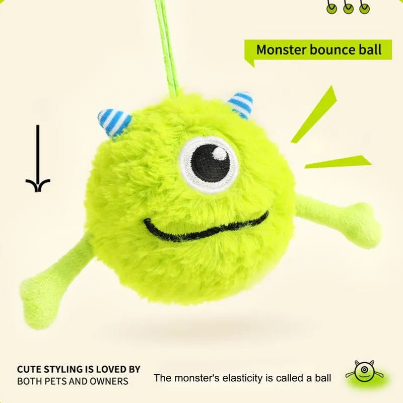 Green interactive dog teething toy ball with sound for puppies, 12cm diameter soft chew ball