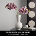White striped ceramic ball vase with American country design for table decoration