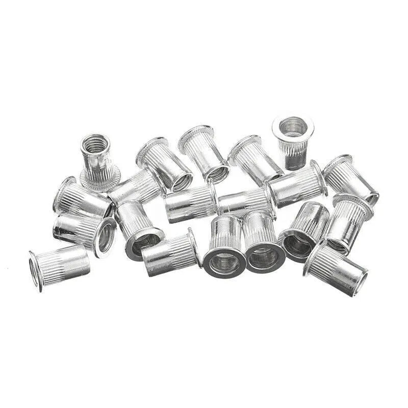 Alloy steel manual riveter nut tool with colour-coded mandrels and nuts from the 86PC or 106PC set.