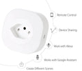 Smart Wi-Fi socket plug with international plug options and voice control functionality
