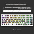 98 key wireless Bluetooth mechanical keyboard kit with metal knob on desk