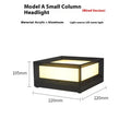 Aluminium solar LED column light for outdoor wall mounting with waterproof IP54 rating