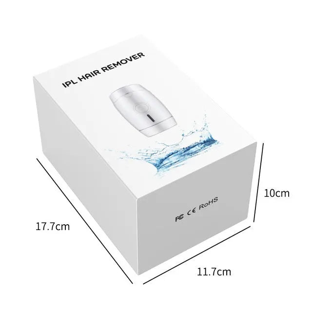 White home laser hair removal instrument with 5 energy gear settings and compact handheld design
