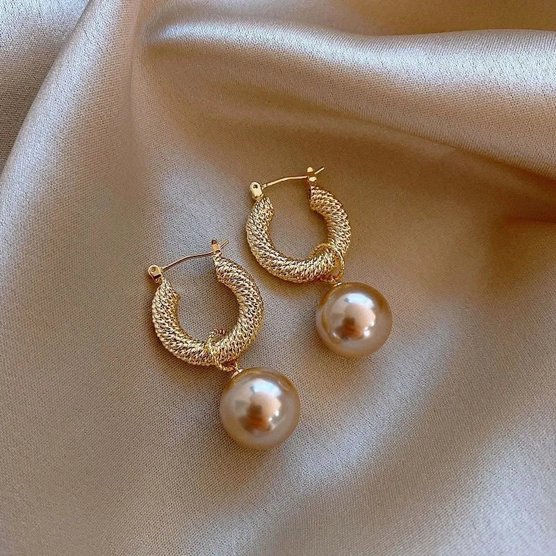 Copper geometric earrings with zircon stones and electroplated rose detail in various colour options for women