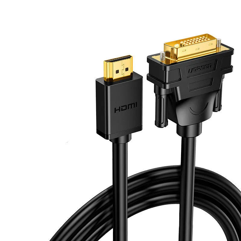 HDMI to HDMI converter cable with rotating connector, available in four lengths for laptop to display connections.