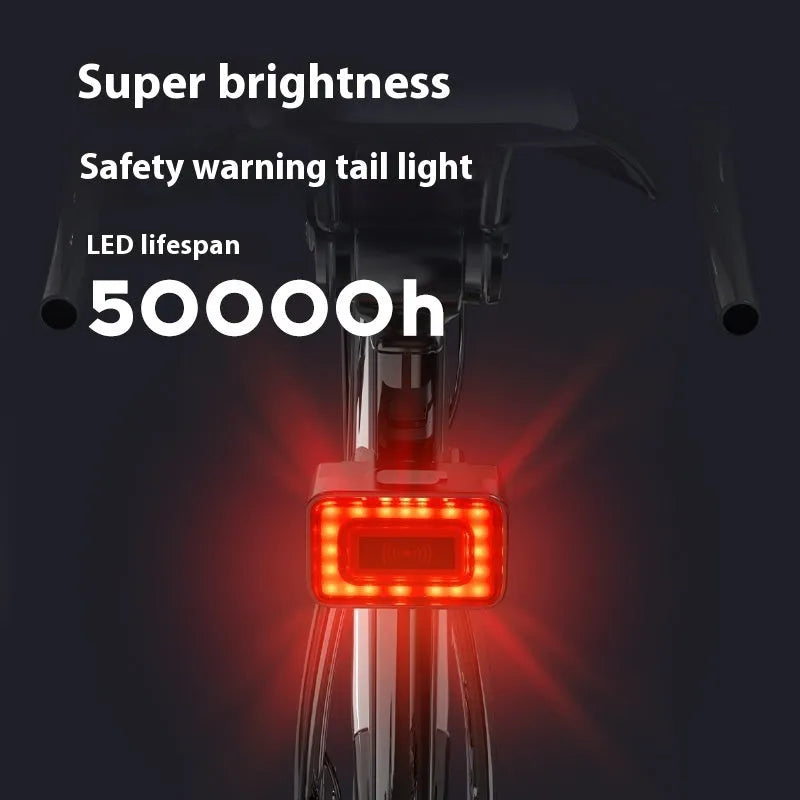 Smart millimeter wave bicycle taillight with radar sensor and IP64 waterproof rating for night safety