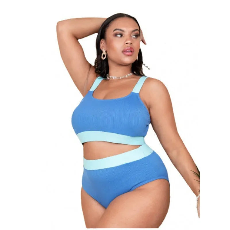 A women's high waist one-piece swimsuit with a split brief, shown in its available colour.