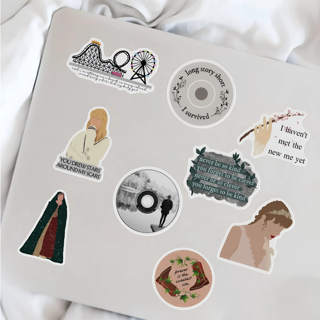 Waterproof luggage stickers with cartoon graffiti designs measuring 4-6cm from mildew album series