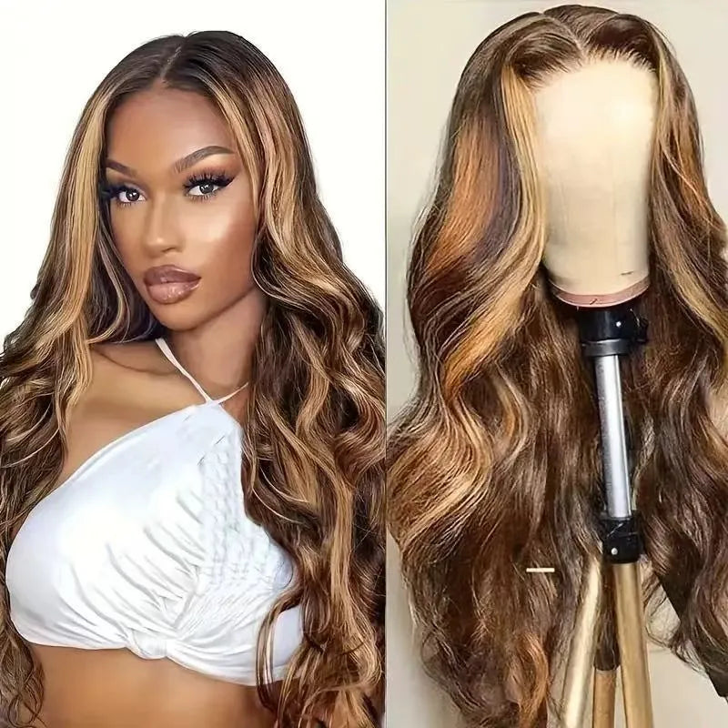 Dark brown big wave lace wig in high temperature silk fibre, 8 to 32 inches, 13x4 or 13x6 lace.