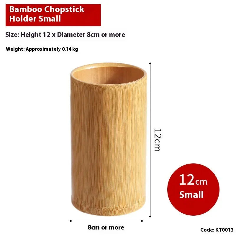 Bamboo chopsticks holder in creative style showing multiple size options for kitchen organisation