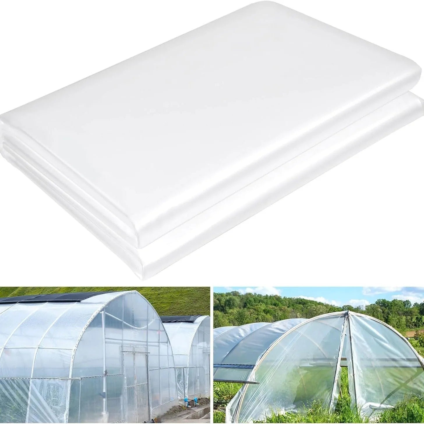 Roll of clear plastic greenhouse film for vegetable shed cold-proof insulation, 4x8 metre size