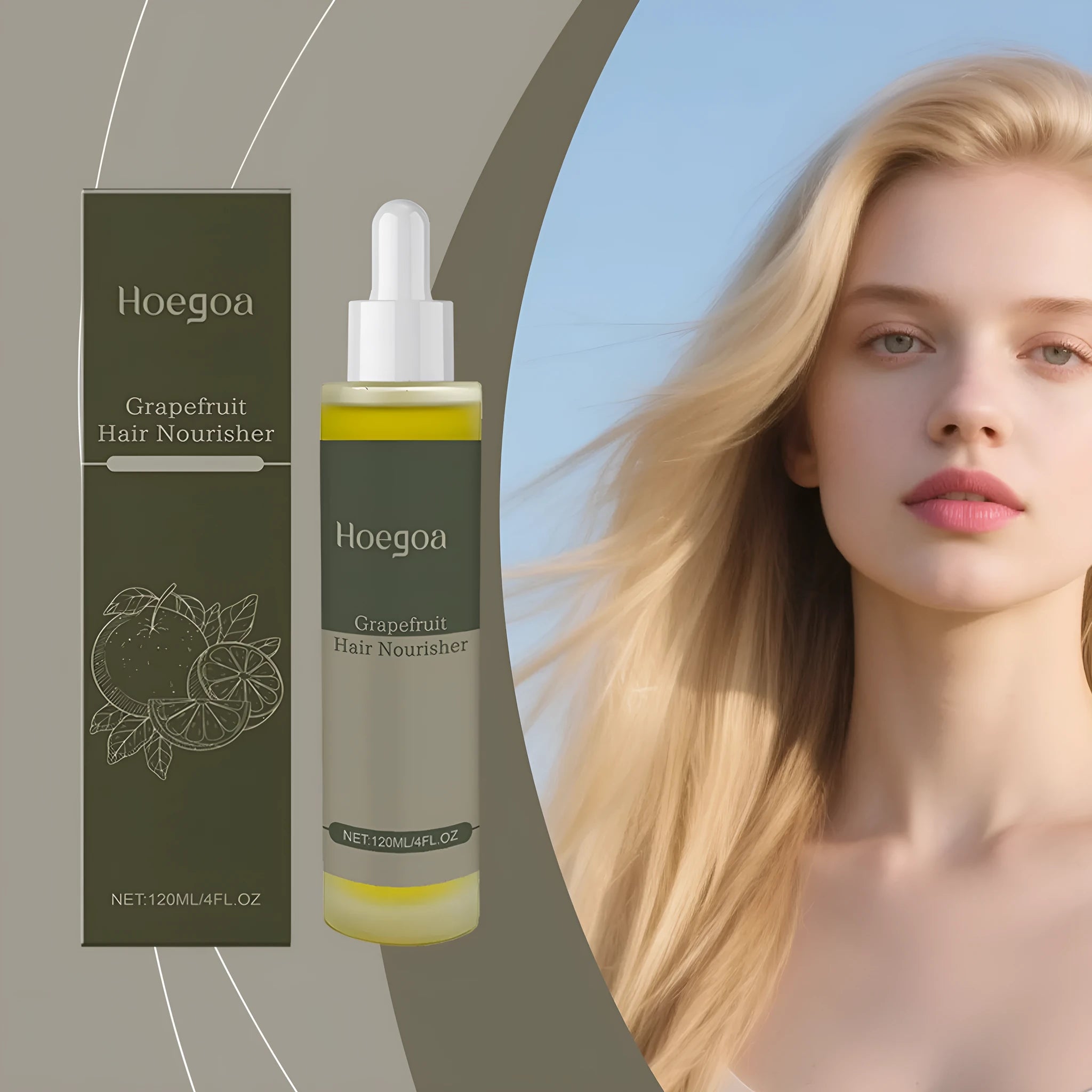 120ml bottle of Grapefruit Hair Conditioner with Vitamin E and botanical oils.