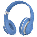 Blue and red Bluetooth wireless stereo headset with 4.2 connectivity and bilateral design