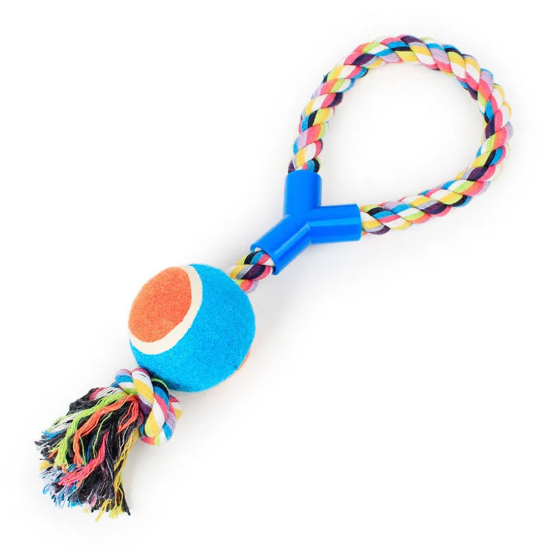 Dog biting sucker multifunction pet molar bite toy made from plastic, rubber, TPR and cotton fibre rope for dogs