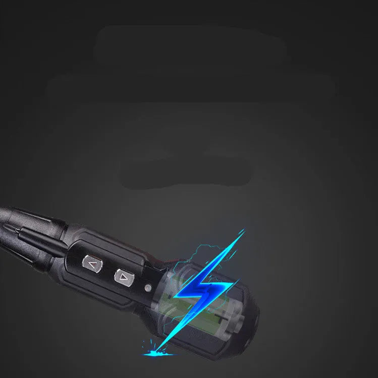 Alloy steel straight handle electric screwdriver with lithium battery in black or blue colour