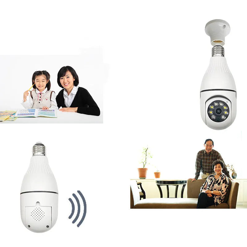 Minions colour wireless surveillance camera with wide-angle lens on white background