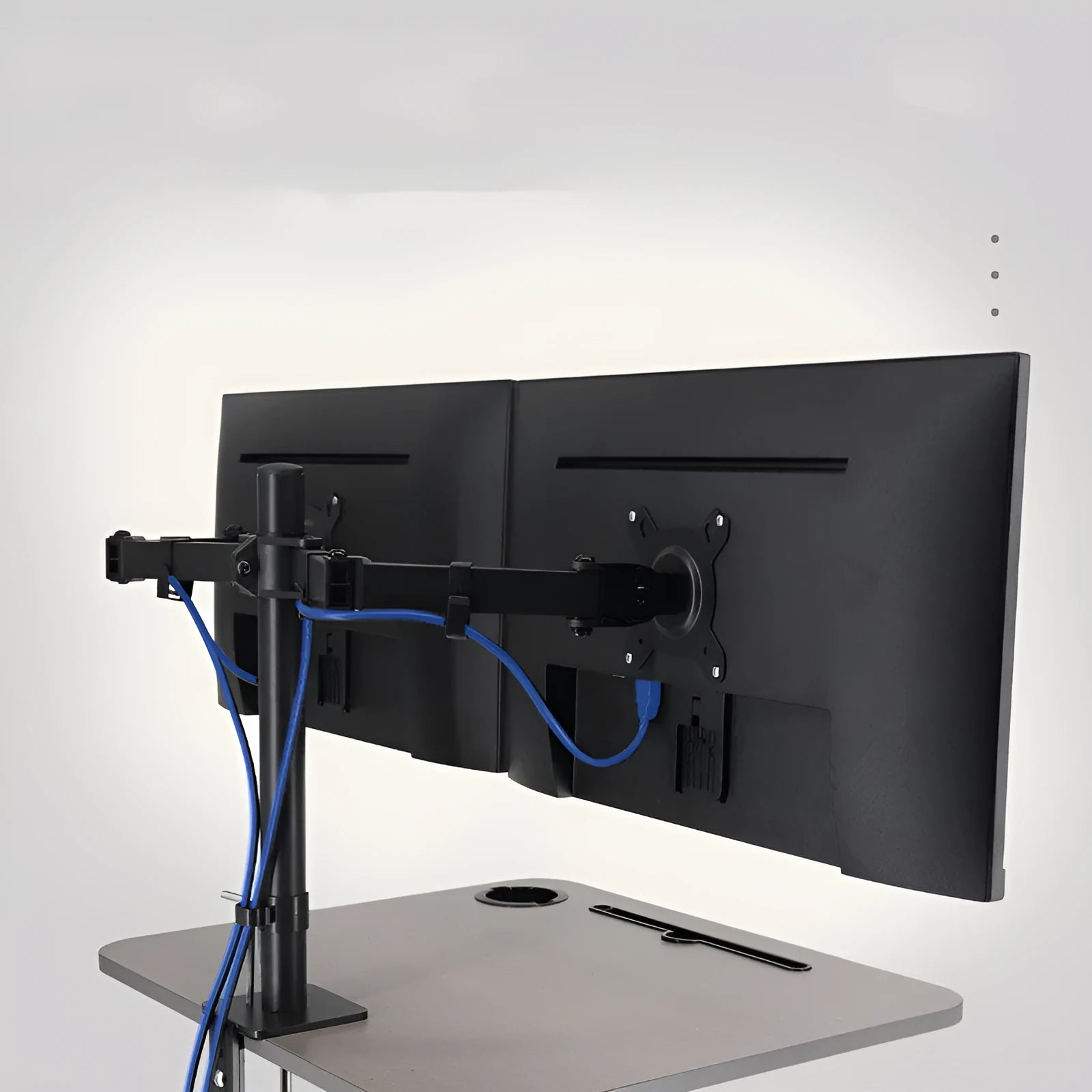 Computer monitor lifting rotating bracket on desk with 13-32 inch screen compatibility and 9kg load capacity